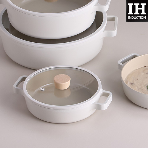 Neoflam - FIKA 20cm IH雙耳燉鍋連蓋 (白色) Neoflam - FIKA 20cm IH雙耳燉鍋連蓋 (白色)