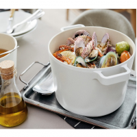 Neoflam - FIKA 22cm IH雙耳高身湯鍋連蓋 (白色)