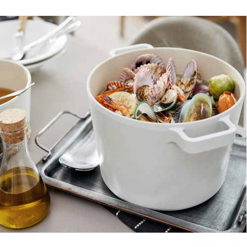 Neoflam - FIKA 22cm IH雙耳高身湯鍋連蓋 (白色) Neoflam - FIKA 22cm IH雙耳高身湯鍋連蓋 (白色)