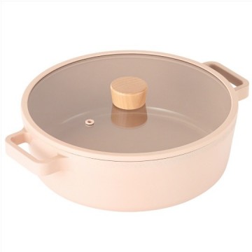 Neoflam - FIKA 30cm IH雙耳湯鍋連蓋 (粉色)