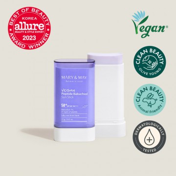 Mary & May純素胜肽補骨脂酚防曬棒 SPF50+ PA++++ 18g | 原裝行貨