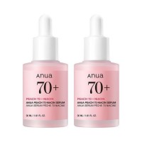 (現貨) ANUA Peach 70 Niacin Serum蜜桃煙酰胺保濕提亮精華30ml+30ml | Olive Young優惠套裝
