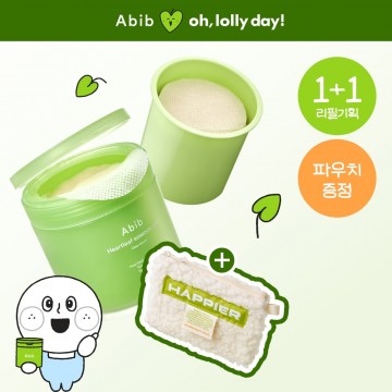 (SALE~26.02.28) Abib Heartleaf Essence Pad Clear Touch魚腥草舒緩精華棉片70片+補充包70片+收納包 | Olive Young優惠套裝