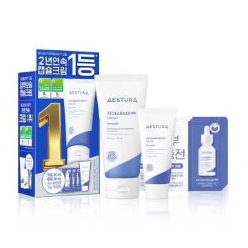 (SALE~25.12.30) AESTURA Atobarrier 365 Cream全天修護面霜80ml+30ml (+Ampoule 3ml) | Olive Young優惠套裝
