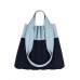PLEATSMAMA Two-Way Shopper Bag Navy