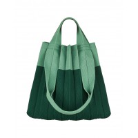 PLEATSMAMA Two-Way Shopper Bag Olive