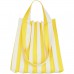 PLEATSMAMA Two-Way Shopper Bag Yellow Stripe