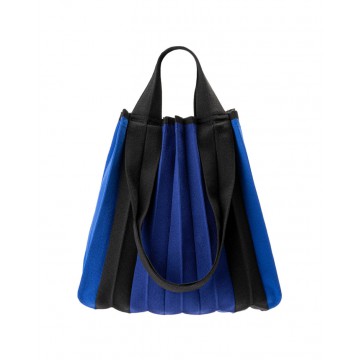 PLEATSMAMA Two-Way Shopper Bag Deep Blue