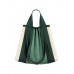PLEATSMAMA Two-Way Shopper Bag Deep Green