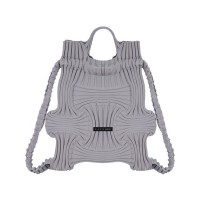 PLEATSMAMA Mini Bow Backpack Grey