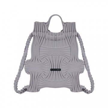 PLEATSMAMA Mini Bow Backpack Grey