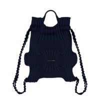 PLEATSMAMA Mini Bow Backpack Midnight
