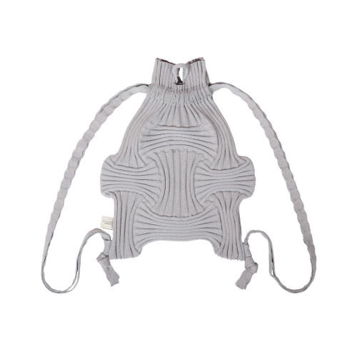 PLEATSMAMA New Bow Backpack Glitter Sliver PLEATSMAMA New Bow Backpack Glitter Sliver