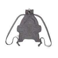 PLEATSMAMA New Bow Backpack Glitter Stone Brown