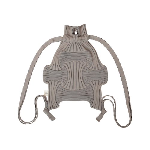 PLEATSMAMA New Bow Backpack Grey PLEATSMAMA New Bow Backpack Grey