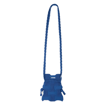 PLEATSMAMA Mini Cross Bow Bag Blue