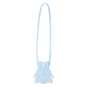 PLEATSMAMA Mini Cross Bow Bag Light Blue