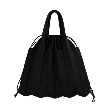 PLEATSMAMA Big Shoulder Bag Glitter Black