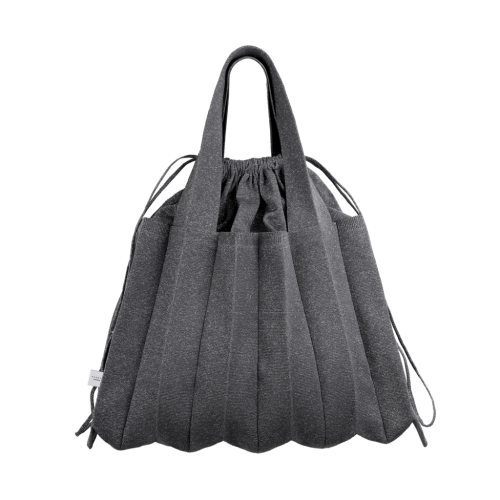 PLEATSMAMA Big Shoulder Bag Glitter Stone Brown PLEATSMAMA Big Shoulder Bag Glitter Stone Brown