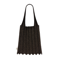 PLEATSMAMA New Shoulder Bag Glitter Black Brown
