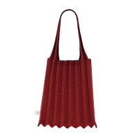 PLEATSMAMA New Shoulder Bag Glitter Burgundy