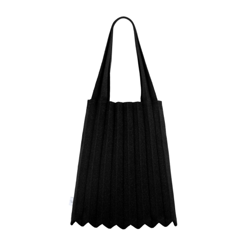PLEATSMAMA New Shoulder Bag Glitter Black PLEATSMAMA New Shoulder Bag Glitter Black