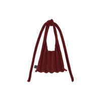 PLEATSMAMA Poodle Shoulder Bag Burgundy
