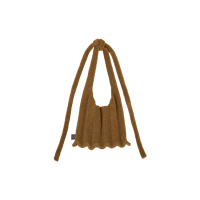 PLEATSMAMA Poodle Shoulder Bag Camel