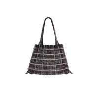 PLEATSMAMA Tweed Shopper Bag Lavender
