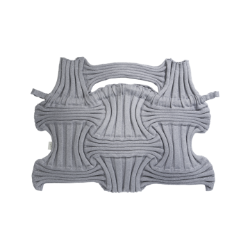 PLEATSMAMA Big Bow Bag Glitter Silver