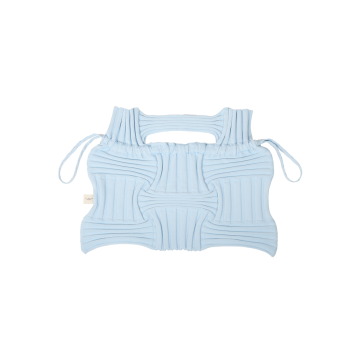 PLEATSMAMA Big Bow Bag Light Blue