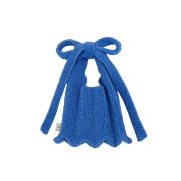PLEATSMAMA Poodle Micro Bag Blue