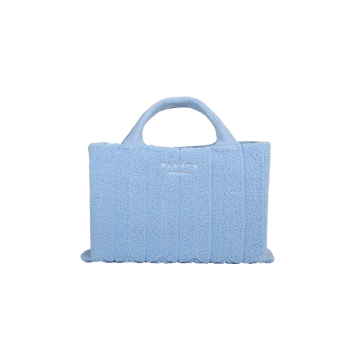 PLEATSMAMA Poodle Oversized Tote Bag Baby Blue