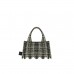 PLEATSMAMA Tweed Mini Tote Bag Stone Grey